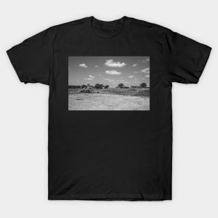 Plough on the side of an arable field in the Norfolk countryside T-Shirt